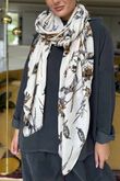 Laundry B Cooper Garden Scarf Ecru